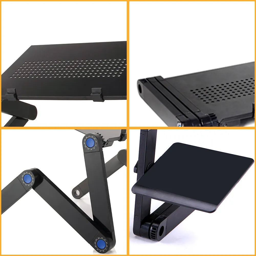 Adjustable Laptop Desk Stand For TV Bed Sofa PC Notebook Table With Mouse Pad