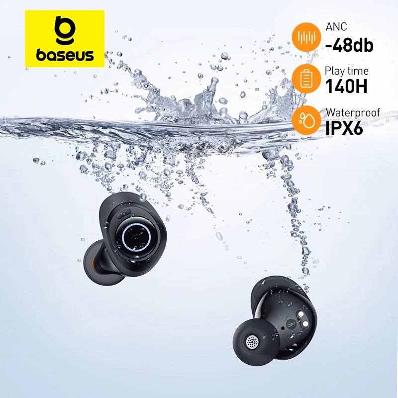 Baseus Bowie MA10 ANC Wireless Earphone 48dB Noise Cancelling 140h Playtime Earbud